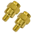 GM Short Side Post Mount Positive Negative Battery Terminal Gold Plated - Pair