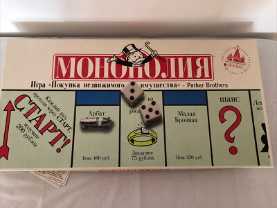 Limited Edition Russian Monopoly Parker Bros complete Family Adult Board game