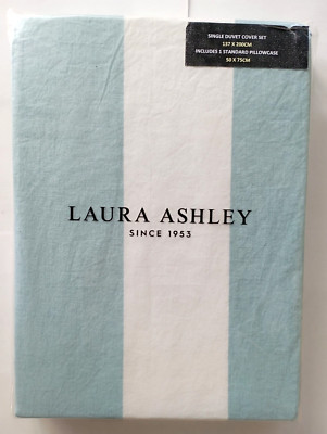 Laura Ashley Bettwäsche ''Lille Stripe Seaspray''  2-teilig 137x200 + 50x75 NEU