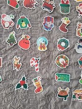 50pc Christmas Sticker Pack Lot Laptop, Phone Case, Scrapbook, Journaling