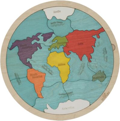 7 Continents & 5 Oceans of The Earth Wooden Jigsaw Puzzle for Kids | 21... 
