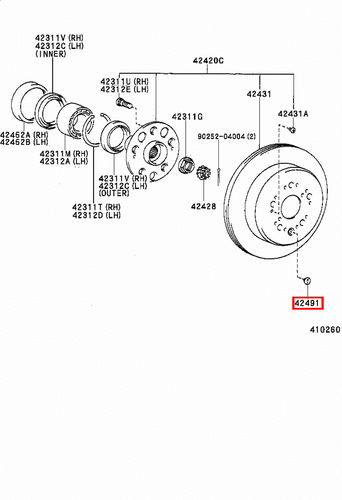 Genuine RAV4 ZSA44 ZSA42 Regius KCH40 Rear Hand Brake Shoe Adjuster Plug x2 - Picture 9 of 20