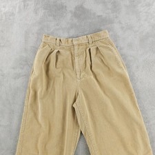 Vintage Calvin Klein Pants Womens 10 Beige Corduroy High Rise Made USA