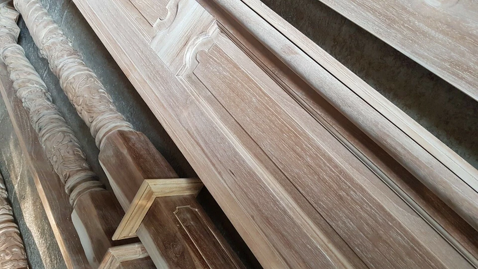 Cama estilo Queen Anne Chippendale 100 % madera de teca tamaño king EE. UU. QAT1B Foto 3 de 4