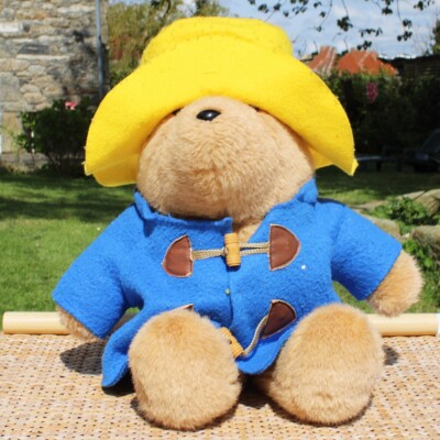 Peluche Ours Paddington chapeau jaune Eden Toys 40 cm