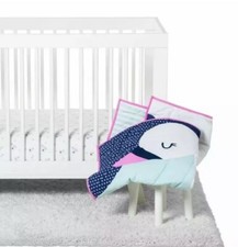 Cloud Island Blue Blossom Swan Baby Bedding 3p Crib Set New