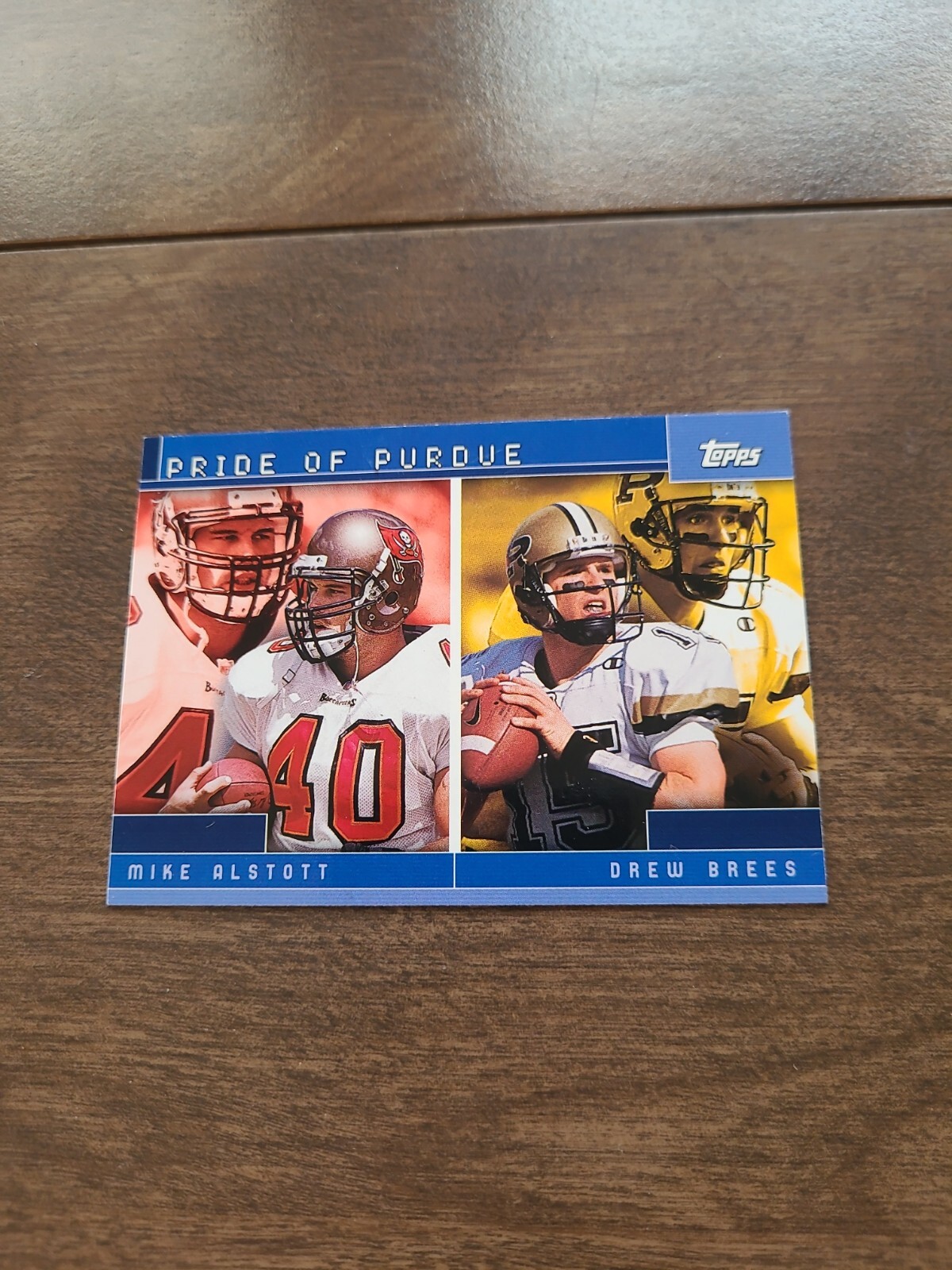 Nice 2001 Topps Drew Brees Pride Of Purdue Rookie With Mike Alstott