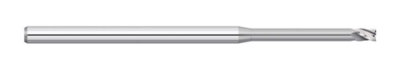 Kodiak .085 Diameter 4 Flute Stub Micro Carbide End Mill, Reach = 12Xs Diameter 