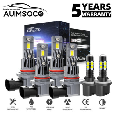 For 1996 1997 1998 1999 2000 2001 GMC Jimmy 4.3L LED Headlights+Fog Lights Bulbs