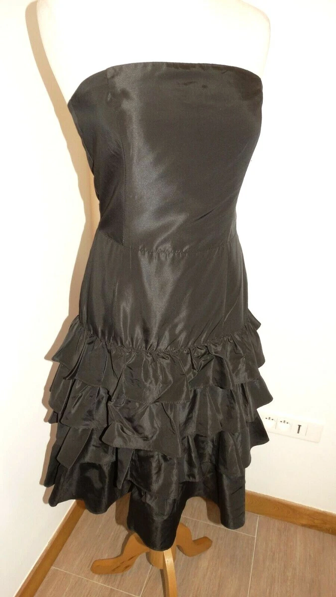 Robe noir online volant zara