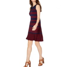 MICHAEL KORS NEW Women's Paisley-print Striped A-Line Dress TEDO