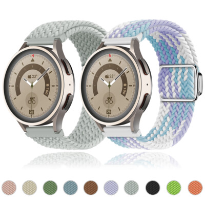 Magnetic Braided Nylon Band for Samsung Galaxy Watch 4 5 6 7 Active 2 40/44/46mm