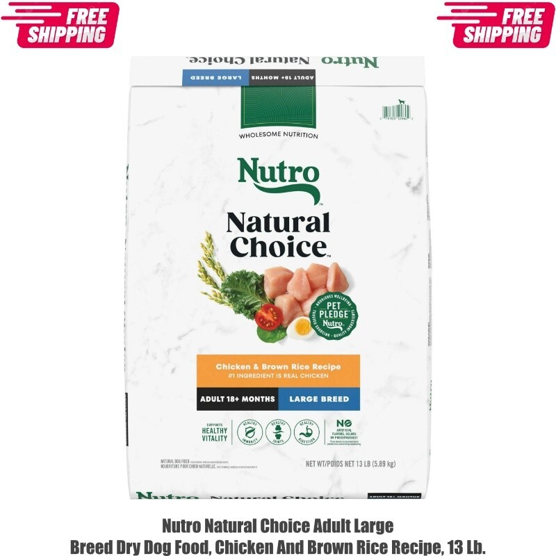 Nutro Natural Choice Adult Large Breed Dry Dog Food, Chicken And Brown Rice