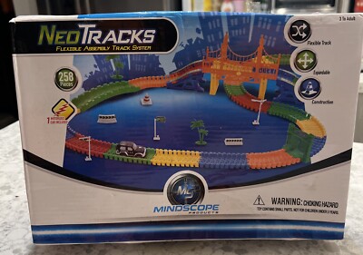 Mindscope Neo Tracks 258pc Flexible Assembly Track System Motorized Car Included