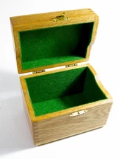 Antique Early 1900s Solid Oak Desk-Top Index Card File Box — Refinished & Lined