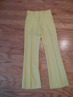 yellow bell bottom pants