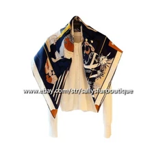 Sally 18 Momme Twill Silk Wrap Scarf Suitcase Print Double Face Square Shawl 35"