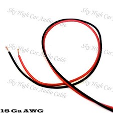 50' EACH RED BLACK - 100 ft 18 Gauge AWG Primary / Remote Wire Lead Sky High