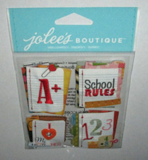 Jolee's Boutique Stitched Notebook Paper Words Dimensional Stickers EKSuccess