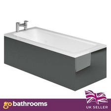 Newton Anthracite Grey Gloss Effect MDF Adjustable Height Front Bath Panel 180cm