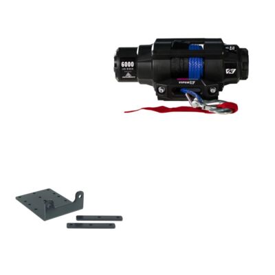 Viper 6000lbs V3 Winch With Mount For Kubota RTV900 2009-2022 V36000_BL