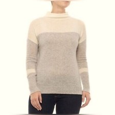 Tahari Pure Luxe 100 Cashmere Long Sleeve Funnel Neck Top Blouse Size XS