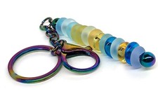 Handmade Keyring Keychain Charm from Handmade Lampwork Glass Beads