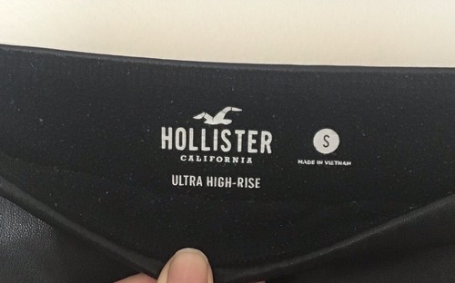 Hollister Women’s Black Faux Leather Ultra High Rise Leggings Size S - Picture 4 of 7