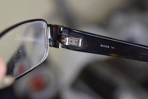 Chanel Eyeglasses 2151-T-B c.275 Brown Rectangular 51 16 135 FRAMES ONLY FLAWS - Picture 13 of 21