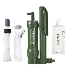 Pocket Water Filter Purifier 0.01 Micron Survival Gear Camping Hiking Emergency