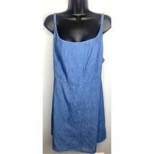 Old Navy Women's 2X Denim Mini Cami Shift Dress Adjustable Straps New