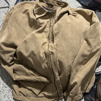 Weatherproof Garment Company Camel Tan Zip-Up Men's Bomber Jacket Size XL
