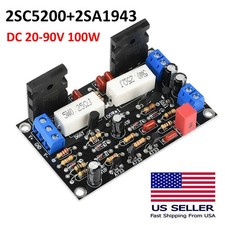 DC 20-90V 100W  Mono Power Amplifier 1943+5200 HIFI Audio Amplifier Board New