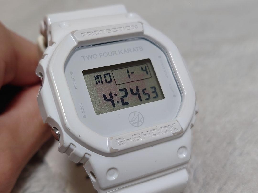 【美品】G-SHOCK 24-twenty four-コラボ DW-5600VT Casio G-Shock DW-5600VT 24karats Collaboration Limited White Watch