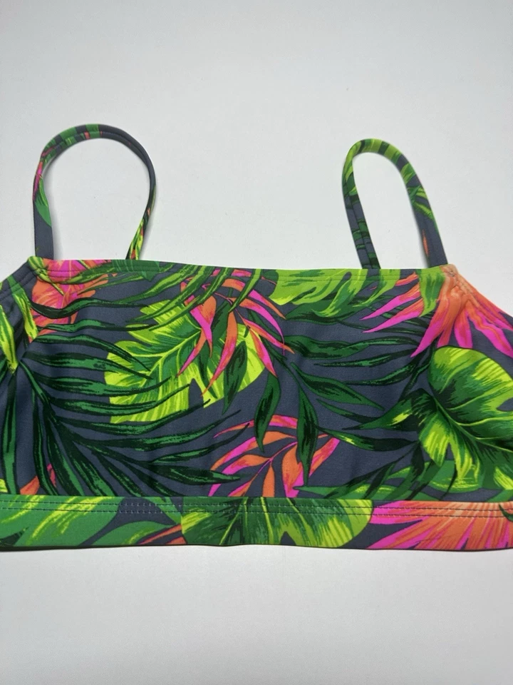 NWT Hula Honey M Tropical Green Swim Top - Image 2 of 4