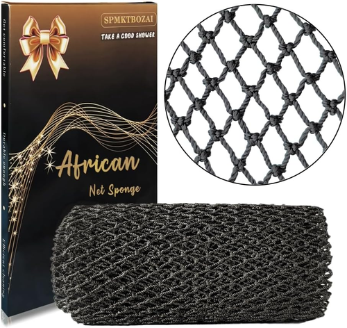 African Net Sponge Authentic, African Exfoliating Sponge Real African Net Black - Picture 11 of 12