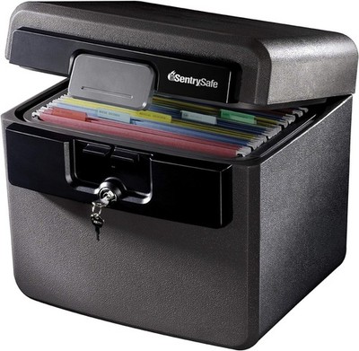 Protect Important Documents with Fireproof & Waterproof Key Lock Safe - HD4100