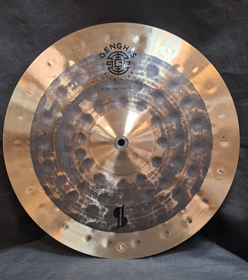 Stagg Dual Medium Crashbecken 16'' Zoll GENG-CM16D Crash Silk Road Genghis Cymbal