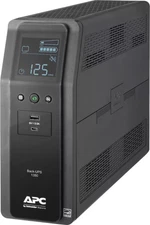 APC - Back-UPS Pro 1350VA, 120V, AVR, LCD, 2 USB charging ports, 10 NEMA outl...
