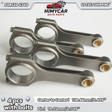 Forged 4340 Connecting Rods For Honda Civic Crx D16 Long 138.66mm H-beam
