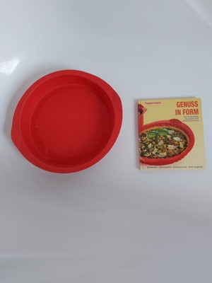 Tupperware Silikon Backform Glatterunde Ø26 cm H 5 cm, NEU, Rezeptbuch gebraucht