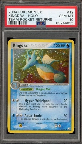 Pokemon Kingdra EX Team Rocket Holo Rare #12 PSA 10 Gem Mint