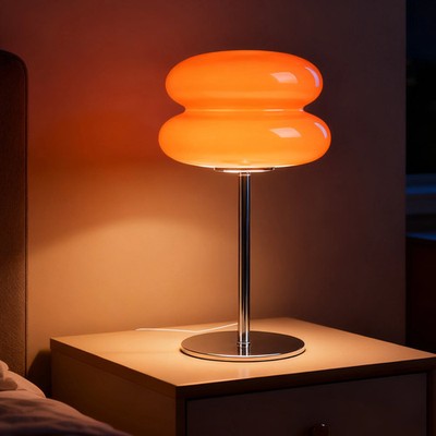 Macaron Glass Table Lamp 3 Color Dimmable Bedside Night Light