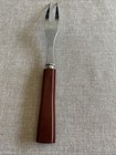 6 VTG Bakelite Server /Meat Fork /Knife Fork /Spoons Art Deco Butterscotch SS — photo 6