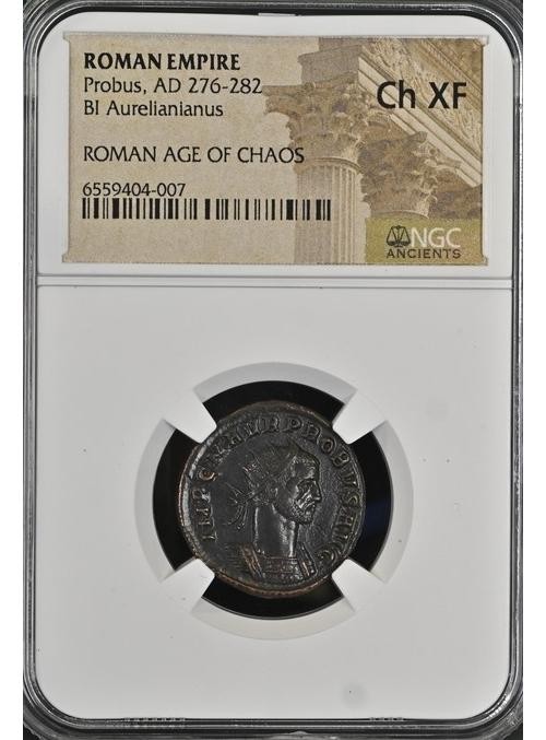 Probus Roman Coin AD 276-282 NGC Bronze AE CH-XF Certified