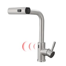 GIMILI Touchless Kitchen Faucet Pull Down Sprayer 15" Brushed Nickel Single Hole