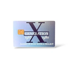 Generation X Holographic Credit Card Sticker Debit Card Skin