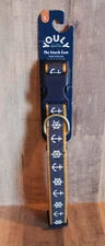 Youly Beach Bum Nautical Ship Anchor Dog Collar Size L Large Navy Blue NEW