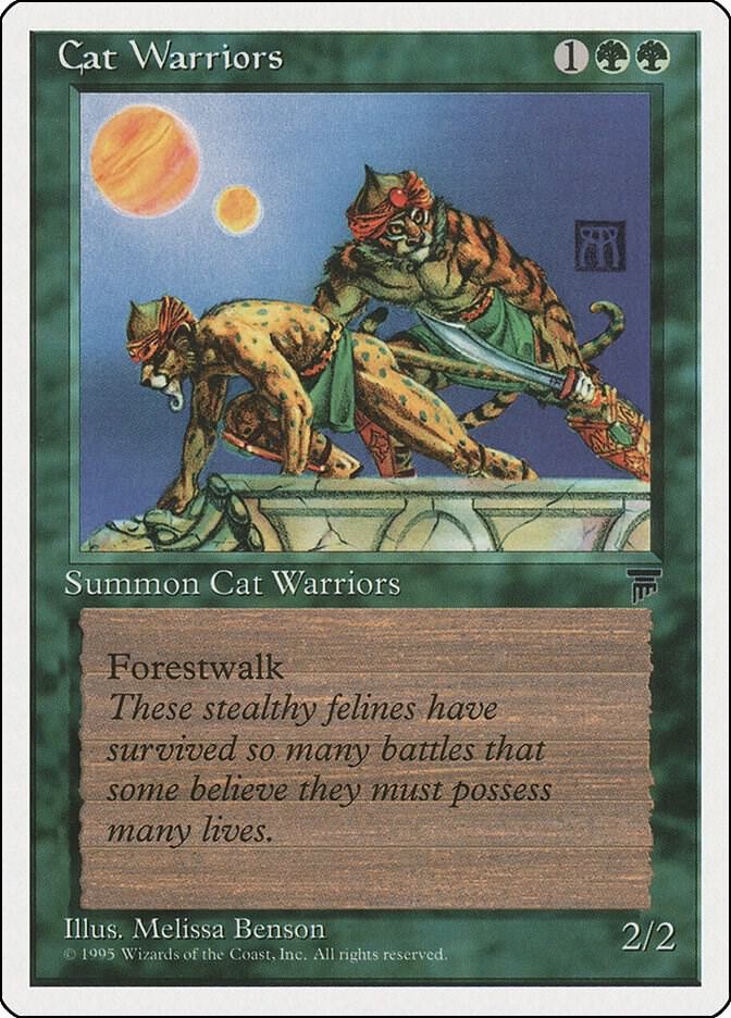 Cat Warriors Chronicles Magic The Gathering MTG Card 1995 Near Mint