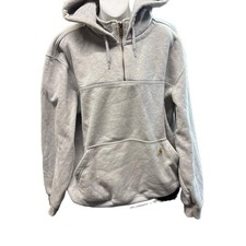 Carhartt Men's Rain Defender lose fit Quarter Zip hoodie , gray , size L